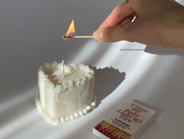 Heart Cake Candle